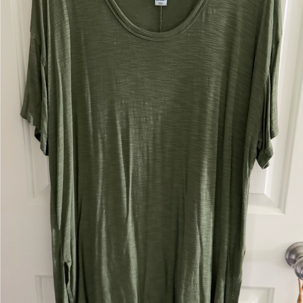 Women's  olive green old navy luxe top